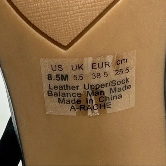 Franco Santo Sz 8.5M A-Rache Toe Loop Black Strappy Women's Sandals Leather - Picture 8 of 9